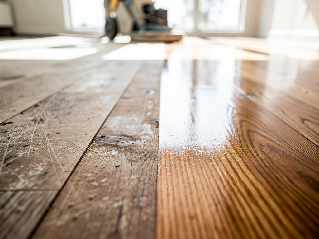 Hardwood floor refinishing