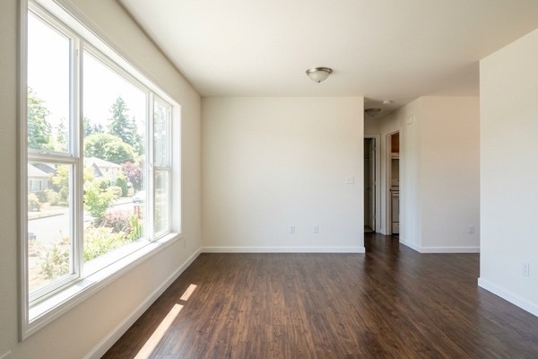 An empty, sparkling clean apartment ready for move in