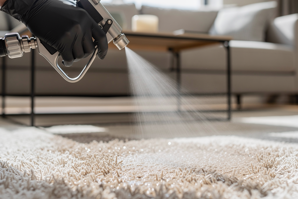 Applying Carpet Protectant Spray