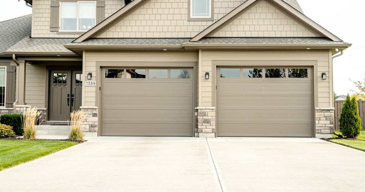 Newly Installed Modern Garage Door