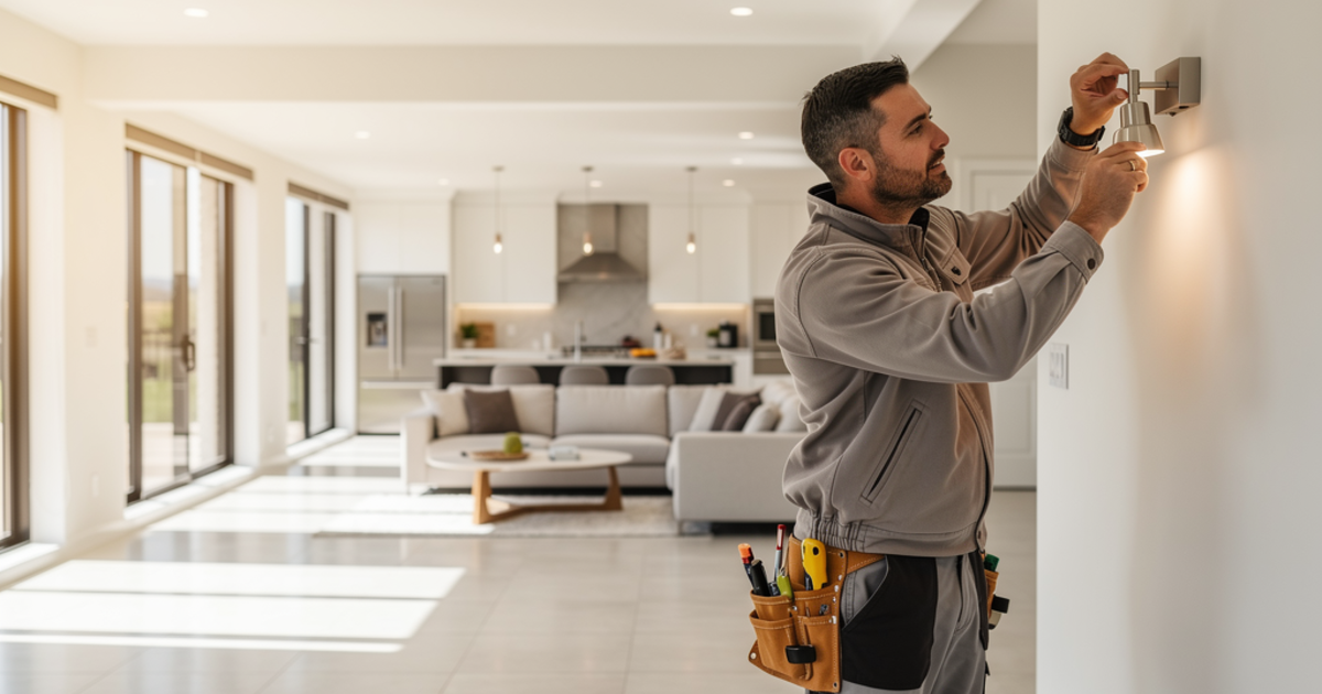 Handyman Repairing Home Fixture